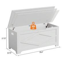 Storage Benches - White - View 3