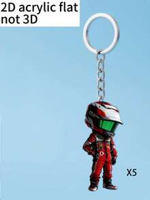 Llavero de acrílico plano 2D con niño en motocicleta, llavero práctico, hermoso y novedoso, llavero, decoración de regalo para vacaciones, colgante de llave, llavero para coche, llavero para mochila y cartera, duradero, impermeable, de moda, unisex - Multicolor - Ver 10