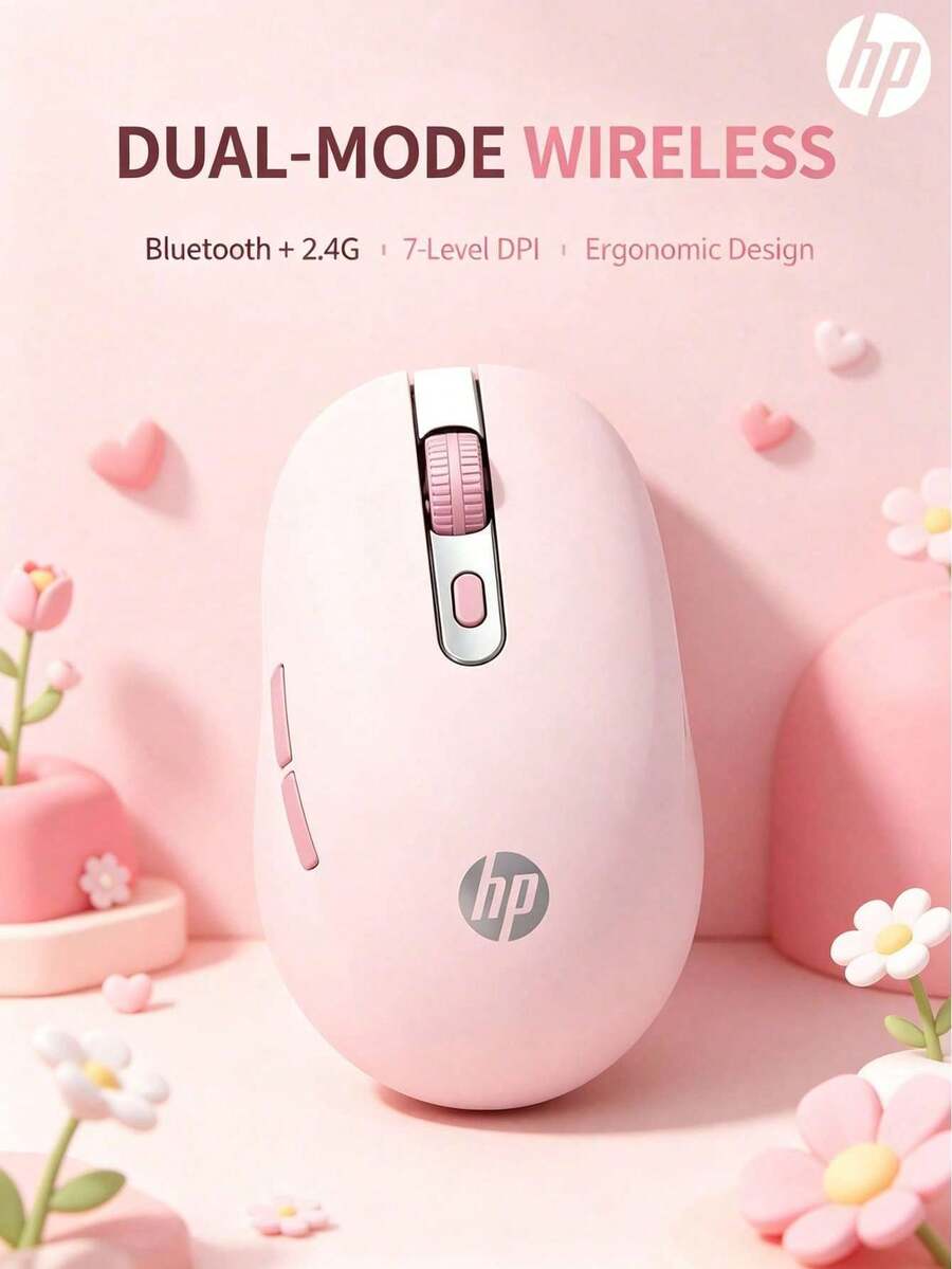 HP Designer 1 Wireless Bluetooth/2.4G Dual-Mode Mouse, Ergonomic Office Silent, Fast Charging, 7-Level Adjustable DPI, Ergonomic Design, Multi-Device Switching, Universal For Laptops - View 1