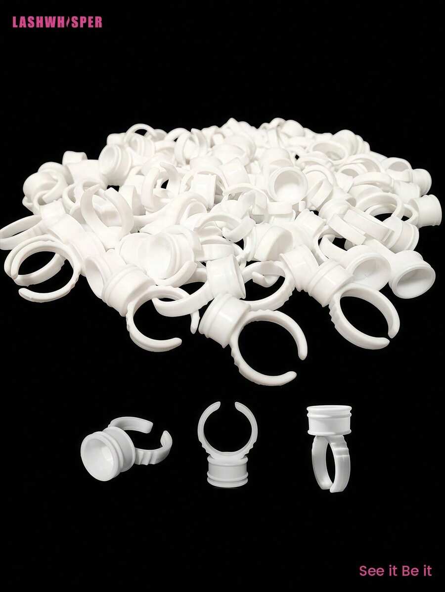 100pcs Disposable Tattoo Ink Cups, Glue Cups For Eyelash Extensions And Tattoo Ink - Eyelash Glue Cups, Eyebrow, Lip And Eyeliner Pigment Cups - Multicolor - View 1