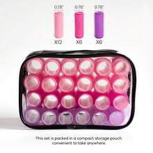 24Pcs Self-Grip Small Hair Rollers Set For Short Hair,20mm - Multicolor - View 10