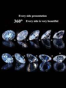0.8-10 Carat Classic Round Moissanite Loose Stones, Suitable For DIY Jewelry, D Color VVS1 Clarity, Ideal Gift Choice - White - View 5