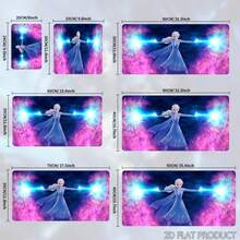 Disney Frozen Large Extended Mouse Pad Featuring Winter Castle Scene And Character Graphic Print, Full Desk Coverage Mat For Keyboard And Mouse Area, Smooth Fabric Top With Rounded Edges, Secure Rubber Base Design - View 4