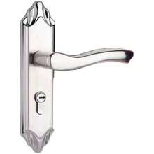 1 Set Stainless Steel Main Door Lock, Consisting Of Two Door Handles And Lock Body With Lock Cylinder, Comes With 3 Keys, Suitable For Bedroom, Large Room, Kitchen, Main Door, Oval Door Handle For Easy Use, Exquisite Craftsmanship, Shiny Silver Color, Perfect Overall Effect - Silver - View 3