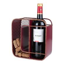 Metal Wine Bottle Rack-Alphabet O - View 2