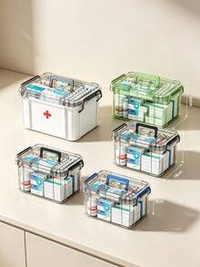 Medicine Storage Box, Large Capacity Multi-Layer Pill Organizer, Emergency First Aid Kit, Portable Medicine Box For Home, Dorm, Travel, College Students, Medicine Cabinet Organizer - Multicolor - View 8