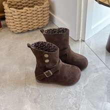 New Versatile Boots, Fashionable 2-In-1 Kids Boots, Korean Style Minimalist Girls Shoes - Brown - View 2