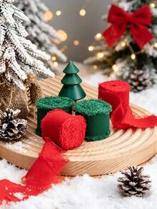 6/3pcs Christmas Red & Green Ribbon, Bow Decoration Ribbon Roll, Christmas Gift Wrapping Ribbon, Holiday Party Home Decor Supplies, Atmosphere Creating Supplies, Suitable For Christmas Gift Wrapping, Wreaths, Handicrafts And Home Decor - Multicolor - View 10