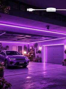 Purple LED Neon Light Strip, One-Touch Switch, IP67 Waterproof, Flexible And Cuttable, Flicker-Free Neon Light String, Suitable For Game Room, Bar, Patio, Christmas Holiday Party And Other Indoor/Outdoor DIY Wall Decoration - Neon LED Strip - View 5