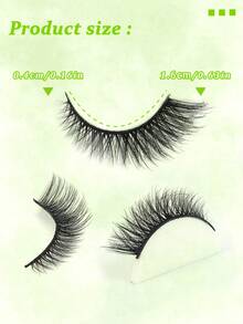 Fox Eye Lashes Faux Mink Lashes Fluffy Cat Eye Lashes Natural Look 16MM Wispy False Eyelashes Look Like Extensions 7 Pairs Pack - Black - View 7