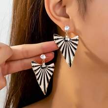 1 pieza Anillo abierto con diseño de pata de gato, diseño lindo de huella de gato, estilo femenino, anillo de pareja de alta gama - Blanco y Negro - Ver 6