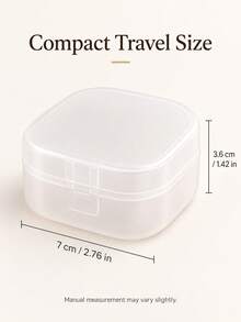 Polka Dot Pattern Plastic Storage Box - Portable Makeup Pads And Cleaning Supplies Storage Box, Sealed Travel Design, Suitable For Storing Brushes, Balls, Beads, Etc. Bathroom And Vanity Storage, Makeup Remover Storage Box, Smooth Surface, Transparent Storage Box - Multicolor - View 9