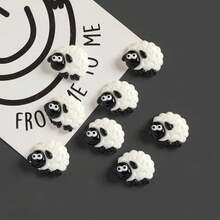 5/10/15pcs Cartoon Sheep Resin Fridge Magnets, Cute Sheep Shaped Refrigerator Magnets For Kitchen Whiteboard Photo Memo Decoration - Multicolor - View 3