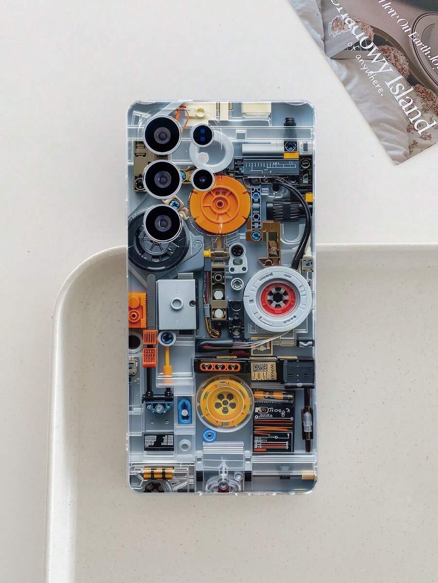 創意電子電路圖案高透明手機殼,防摔防刮防指紋透明 TPU 軟殼,相機鏡頭保護,相容 Apple、Nothing、Pixel - 彩色 - 查看 1