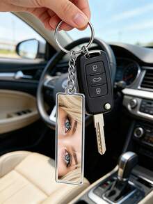 Custom Photo Double Eye Keychain, Personalized Double Eye Acrylic Keychain, Customizable Photo Women's Keychain, Couple Gift, Birthday Gift - Multicolor - View 4