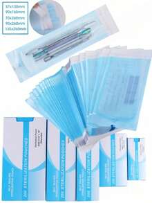 50 Pcs/Pack Self-Sealing Disinfection Bags, Disposable Sanitizing Bags, Cleaning Bags, Suitable For Steel Nail Art Tool Accessories - Multicolor - View 1