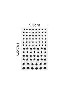 1pc Autumn/Winter New Black Big & Small Star Face Stickers, Y2K Dark Punk Gothic Cool Vibe Decorative Face Decals, DIY Self-Adhesive Stickers For Face - Black - View 2