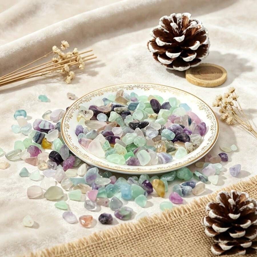 Natural Colorful Fluorite Gravel, Suitable For Aquarium, Fish Tank, Bonsai - Multicolor - View 1