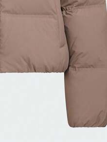 Adidas Originals Women's Short Down Puff Jacket Thick Down Coat - Short KC2660 - Brown - View 7