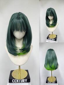 Wig Bob Jepit Telinga Hijau, Gaya Wanita, 18 Inci, Desain Lucu, Serat Sintetis Tahan Panas, Cocok untuk Pemakaian Sehari-hari, Cosplay dan Pesta, Semua Musim - Penawaran Terbatas Festival Musik - MultiWarna - View 11