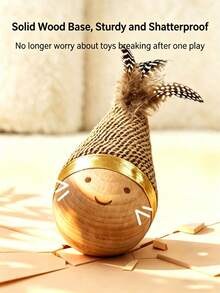 Rolling Cat Teaser Toy, Interactive Cat Toy, Durable Chew Puzzle Ball, Suitable For Lonely Cats To Relieve Anxiety And Destructive Behavior - Multicolor - View 4