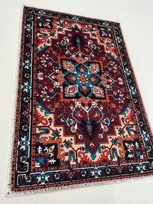 Washable Modern Minimalist Patterned Area Rug – Scandinavian Geometric Design, Contemporary Washable Carpet For Living Room, Bedroom & Home Decor - Coffee Brown - View 6
