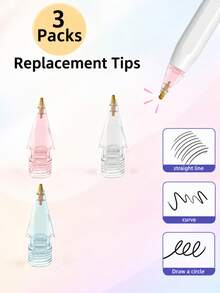 1/2/3/4pcs Replacement Tips For Apple Pencil 1st/2nd Generation, Fine Point Touch Stylus Tips, Metal Wear-Resistant Non-Slip Transparent Tips, Tablet Precise Writing And Drawing Accessories - Multicolor - View 13