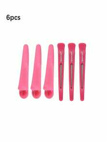 12/6pcs Professional Hair Sectioning Clips, No-Trace Non-Slip Alligator Hair Clips With Silicone Ring, Suitable For Barbers And Home Hair Cutting, Unisex - Multicolor - View 14