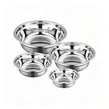 Set Mangkuk Sup Stainless Steel Berbagai Ukuran, Dalam & Tebal, Desain Tepi Bulat yang Nyaman Disentuh, Tahan Panas & Dingin untuk Mengukus dan Memasak, Cocok untuk Sup, Nasi, Bumbu, Buah Segar dan Salad, Mangkuk Sajian untuk Natal, Thanksgiving, Halloween, Paskah, dan Acara Keluarga, Dapat Ditumpuk untuk Menghemat Ruang Lemari, Permukaan Mangkuk Halus Mudah Dibersihkan dan Tahan Noda - View 10