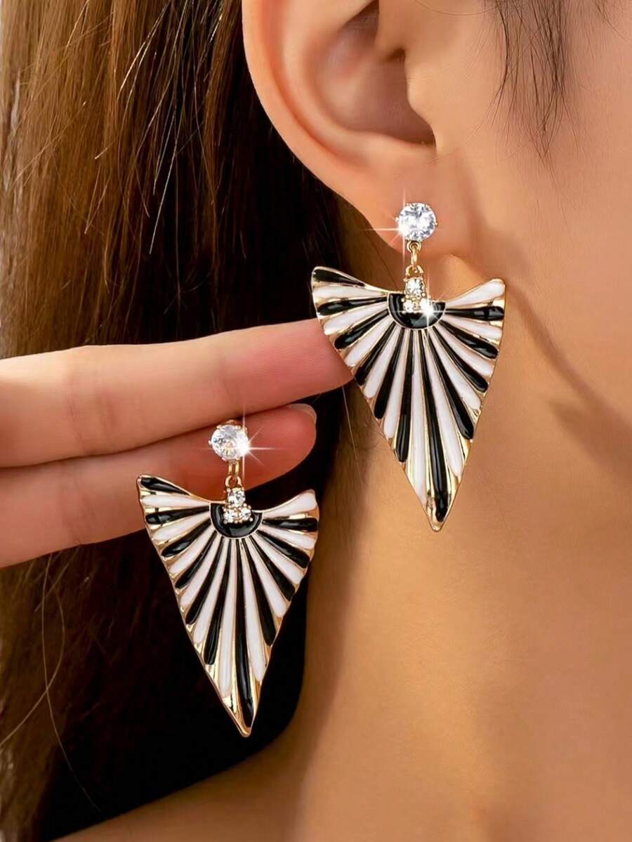 1 pieza Anillo abierto con diseño de pata de gato, diseño lindo de huella de gato, estilo femenino, anillo de pareja de alta gama - Blanco y Negro - Ver 1