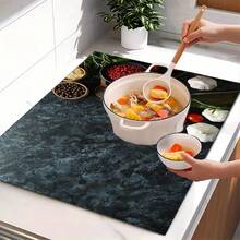 (Hot !!) 1pc 2D Kitchen Seasoning Pattern, Flat Stove Protector Mat And Non-Slip Heat-Resistant Rubber Stove Cover Mat Suitable For Induction Cooktop, Glass Stove And Multi-Functional Anti-Scratch Mat, Also Best Choice For Oven, Washing Machine, Dryer And Kitchen Decoration. - Multicolor - View 4