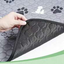 2pcs Washable Dog Pee Pads, Absorbent Reusable Training Pads, Pet Puppy Pee Pads, Non-Slip Diaper Pads, Whelping Cage Pads, 18"X24" Gray - 45*60cm - View 2