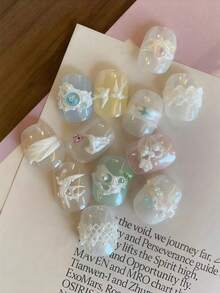 Cetakan Silikon Transparan Tinggi Bentuk Cincin Capung & Kupu-kupu Vintage Baru Musim Gugur/Dingin, Desain DIY Nail Art 3D, Cetakan Silikon Transparan Tinggi - Clear - View 6
