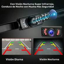 170° Wide-Angle Car License Plate Rear-View Camera, Waterproof Night Vision Backup Parking Camera - A - View 2