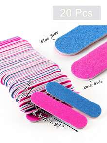 10 To 1000pcs Disposable Mini Nail Files - Double-Sided Sandpaper Nail Files, Suitable For Manicure And Pedicure - 180/240 Grit - Multicolor - View 12
