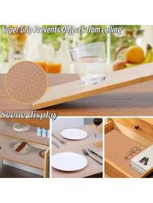 1 Roll Diamond Texture Moisture-Proof Mat, Cabinet Liner And Drawer Liner. Made Of EVA Plastic Material, Easy To Clean And Cut, Multi-Functional. Suitable For Refrigerator, Kitchen Decor And Shoe Cabinet Liner. - 1PC - View 5