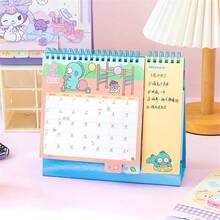 Hasbro 1pc Sanrio Hello Kitty Desktop Calendar, January 2027 - December 2027, Spiral Bound Monthly Calendar, Multiple Colors Available, Suitable For Office And Student Small Desktop Decoration - Calendar - View 2