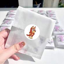 500PCS Bluey Roll Cartoon Roll Stickers, Children's Animation Peripherals, Handbooks, DIY Decorative Cultural And Creative Stickers, Perfect Holiday Gifts For Fans And Friends - Multicolor - View 1