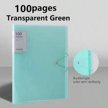 1pc Translucent Cover Document Folder, Transparent Insert File Folder, Snap Closure Folder, Multi-Color Storage Bag, Multi-Specification Loose-Leaf Binder, Storage Album, 20/30/40/60/100 Pages, A4 Multi-Layer Insert Pocket, 6 Colors Available, Stain-Resistant, Waterproof, Comfortable Touch, School Document Bag, Student Subject Exam Paper Bag, Artwork & Certificate Collection Album, Fashion Design - Multicolor - View 41