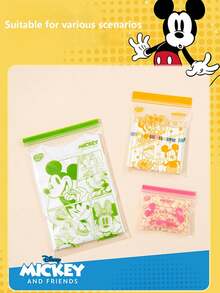 Disney Mickey Cartoon Zipper Sealed Storage Bag, Reusable Clear Slider Packing Pouch, Luggage Travel Organizer, Wardrobe Clothes Snack Sorting Bag, Multipurpose Home Trip Storage Organizer - View 4