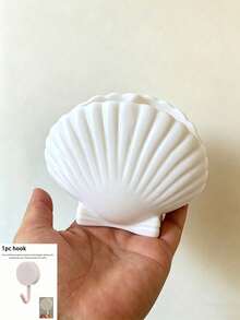 Soporte de cepillo de dientes de plástico con forma de concha, estante de almacenamiento de cepillos de dientes de plástico asimétrico, organizador de baño creativo para encimera, estante de almacenamiento de pasta de dientes y cepillos de dientes - Multicolor - Ver 10
