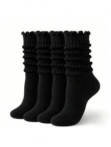 1pair/3/4/6/10pairs Women's Colorful Bubble Socks, Long Tube Warm Socks For Autumn/Winter, Sports Socks - Multicolor - View 10
