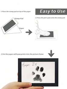 1 Set Inkless Touchless Pet Paw Print Kit, Suitable For Preserving Cat And Dog Paw Prints, Inkless Pet Paw Print Pad, Suitable For Newborn Hand And Footprint Keepsakes - one-size - View 10