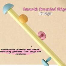 65 Inch Cute Style (High) Coat Rack, Mushroom Design, Eye-Catching Appearance, Strong Load-Bearing Capacity, Easy Installation, Suitable For Dormitory, Various Scenes, Space Saving, Sturdy Hooks, Storage, Mother's Day, Father's Day Gift - View 5