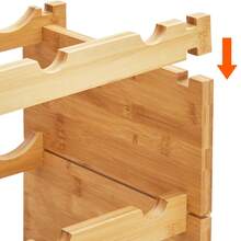 Wanfeeso Stackable Bamboo Wine Rack - Modular Freestanding Bottle Storage Shelf For Floor Or Countertop - Wobble-Free & Easy Assembly - View 5