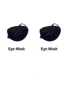 1 pieza Parche ocular monocular negro, tamaño adulto, lavable, cómodo de usar, correa elástica, diseño liso. - Multicolor - Ver 13