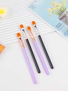 1pc Tongue-Shaped Concealer Brush Lipstick Brush Lip Brush Nail Dust Brush, Pointed Tip For Small Area Concealing, Flat Head For Large Area Concealing, Multi-Function Concealer Brush - Multicolor - View 1