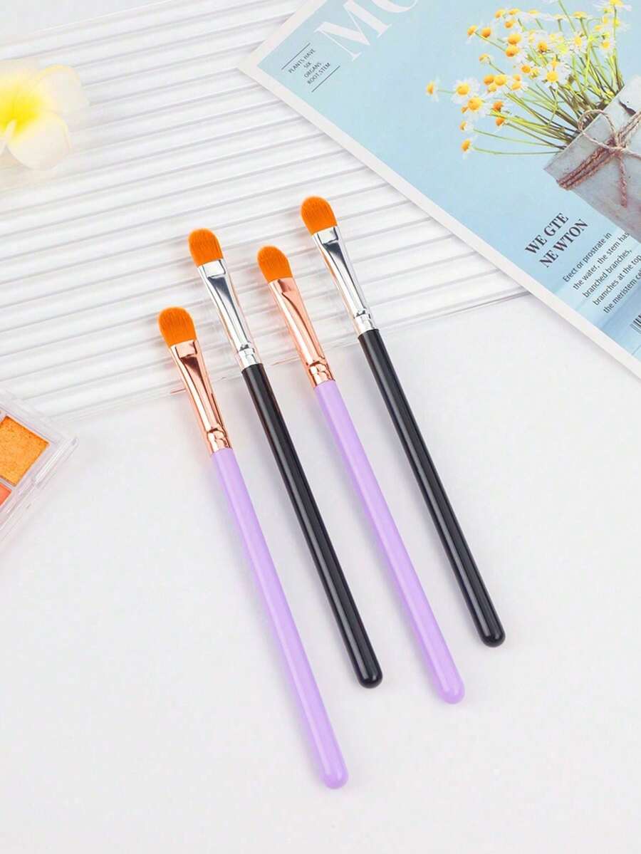 1pc Tongue-Shaped Concealer Brush Lipstick Brush Lip Brush Nail Dust Brush, Pointed Tip For Small Area Concealing, Flat Head For Large Area Concealing, Multi-Function Concealer Brush - Multicolor - View 1