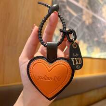 1PC Heart-Shaped PU Leather Keychain, Couple Bag Pendant, Car Key Chain, Holiday Gift, Valentine's Day Gift - Multicolor - View 9