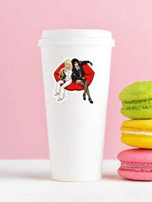 1PC Retro Dolly & Rocky Picture Show Sticker, Music Legend Cartoon Art Vinyl Decal, Waterproof Self Adhesive Sticker For Tumbler, Notebook, Car Bumper, Scrapbook - Multicolor - View 7